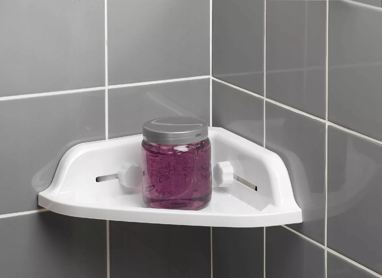 Douceur d`Interieur Corner bathroom shelf suction